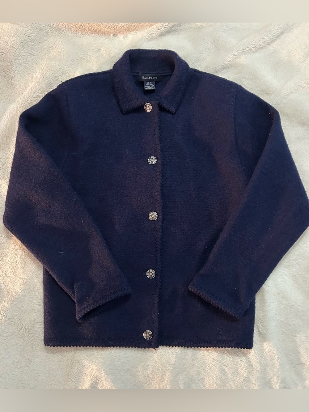 Eagle’s Eye Vintage Boxy Wool Cardigan SZ Small
